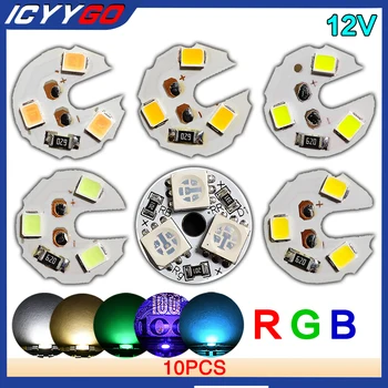 10db/sok LED Chip 12V Meleg Fehér Sárga Zöld Kék RGB 0,5 W Kerek Lámpa Gyöngyök Fény Izzó Diy Shome Kültéri Világítás Chip