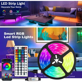 LED Szalag Világítás Hálószoba LED TV Háttérvilágítás Távoli Bluetooth Neon Fények Színes RGB5050 LED Szalag Karácsonyi Dekoráció Luces LED