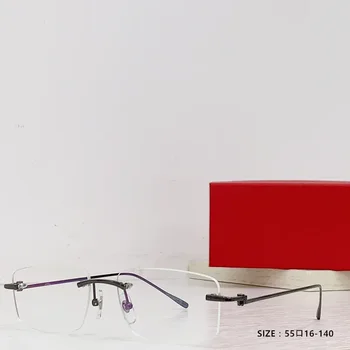 2023 Új Galván Szemüveg Keret keret nélküli Tér Férfiak dolga Könnyű, Kényelmes Szemüveg