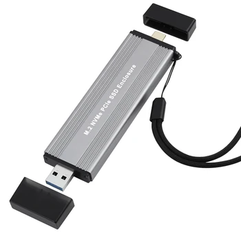 M. 2 NVME Pcie SSD Burkolat Esetében USB-C 3.1 Gen 2 USB3.0 M. 2 M Gombot HDD Burkolat A 2230 2242 2260 2280
