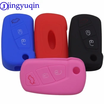 jingyuqin 10p Távoli Gumi 3 Gomb Flip Összehajtható Kulcs az Esetben Fob Fedél Védi tartó Ford KA